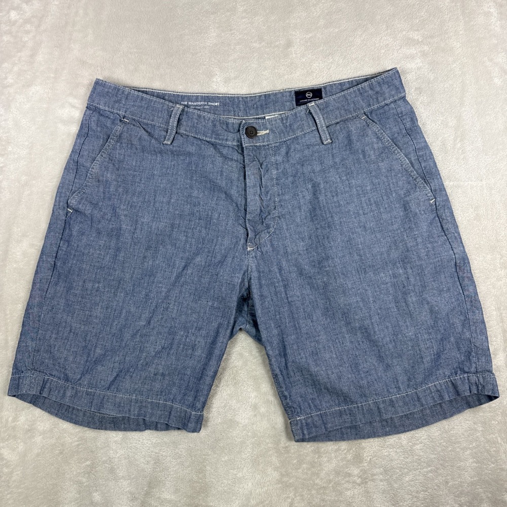AG Adriano Goldschmied Shorts Mens 34 Blue The Wanderer Short Preppy